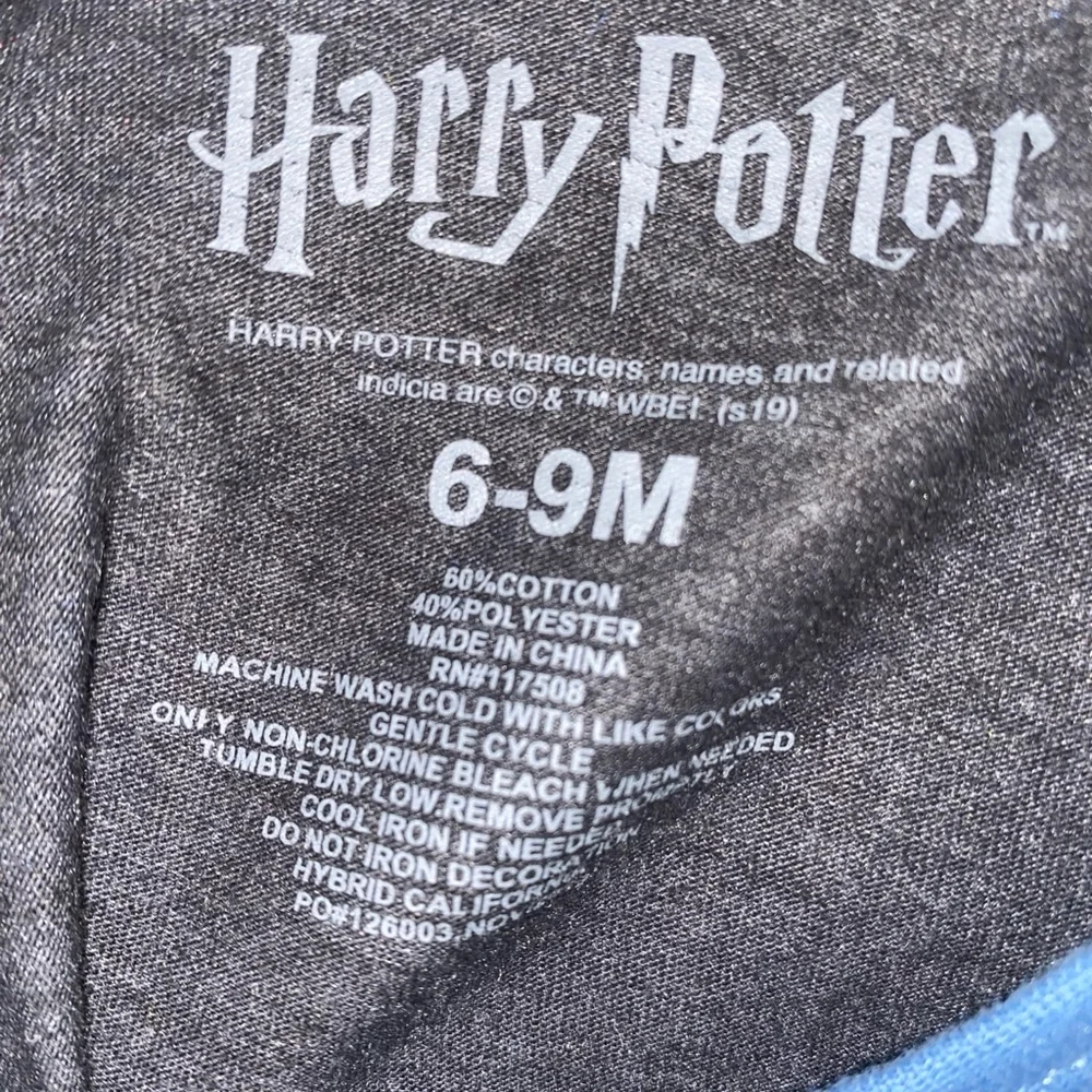 ⭐️ 3/$20 Harry Potter Mischief Managed Bodysuit 6-9M Blue Yellow Gray
